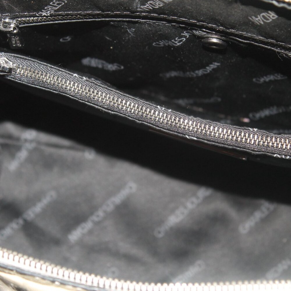 $398 Charles Jourdan Croc Leather 2 Way Satchel Shoulder Bag Purse Like new - Picture 7 of 11